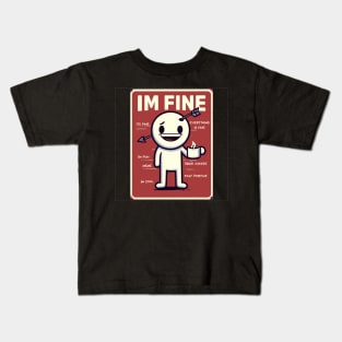 I'm fine it's fine everything is fine Kids T-Shirt